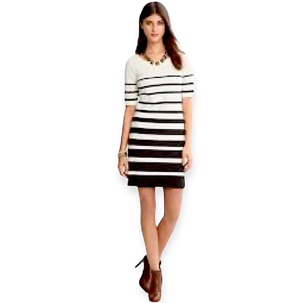 Banana Republic Striped Ponte Knit Dress